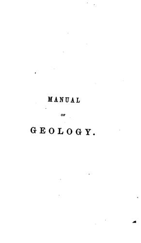 Manual of geology