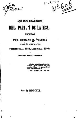 Los dos tratados del Papa, I de la misa