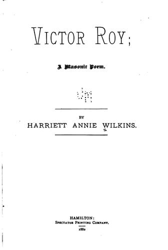 Victor Roy: A Masonic Poem
