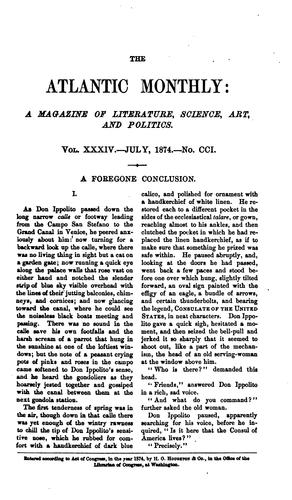 the atlantic monthly volume xxxiv