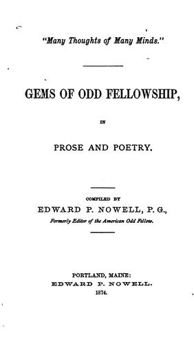 Gems of Odd Fellowship in Prose and Poetry