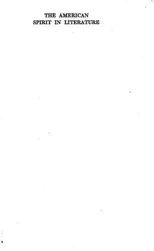 The American Spirit in Literature: A Chronicle of Great Interpreters