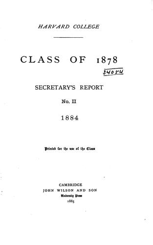 Secretary's Report