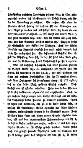 Commentar über die Psalmen