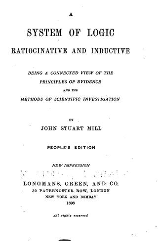 A System of Logic, Ratiocinative and Inductive