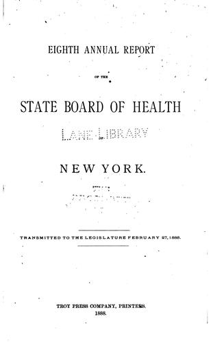 Annual report of the State Department of Health of New York. 1895