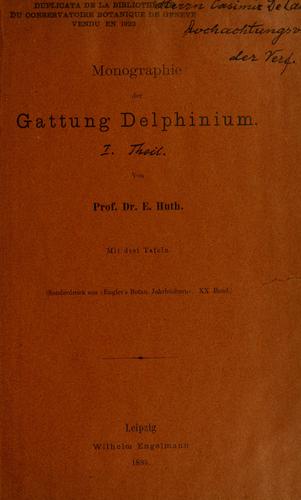 Monographie der Gattung Delphinium.