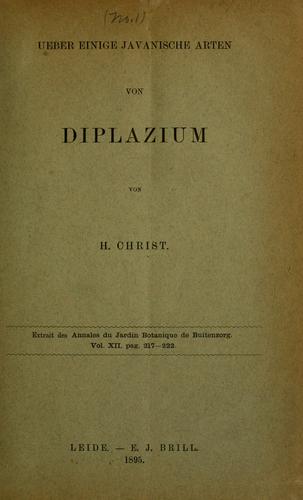 Ueber einige javanische Arten von Diplazium