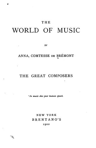 The World of Music: The Great Composers