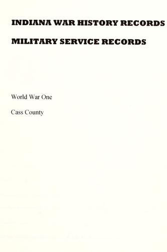 Indiana war history records, military service records