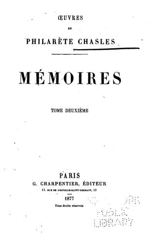 Mémoires