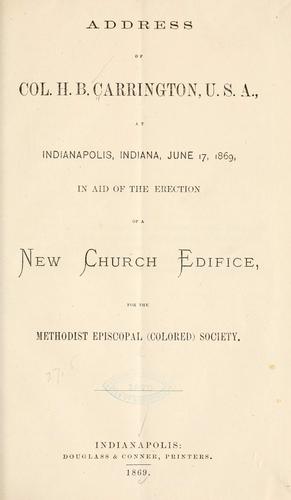 Address of Col. H. B. Carrington, U.S.A.