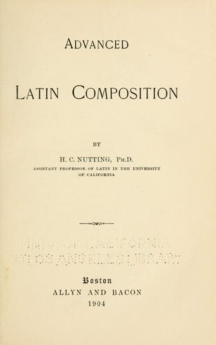 Advanced Latin composition