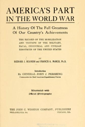 America's part in the world war