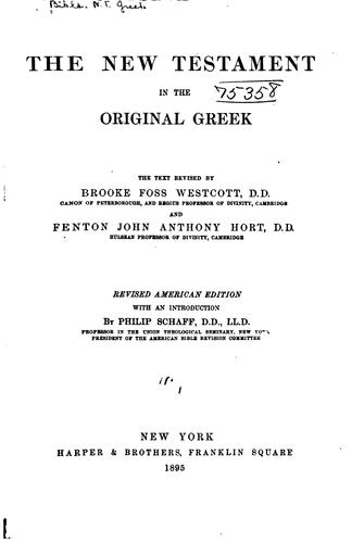 The New Testament in the Original Greek