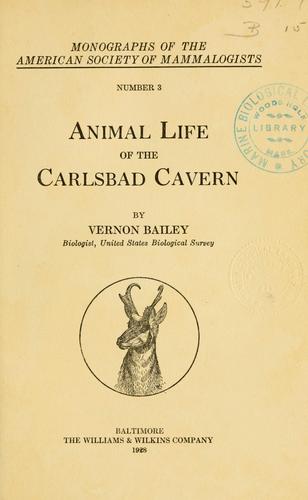 Animal life of the Carlsbad cavern