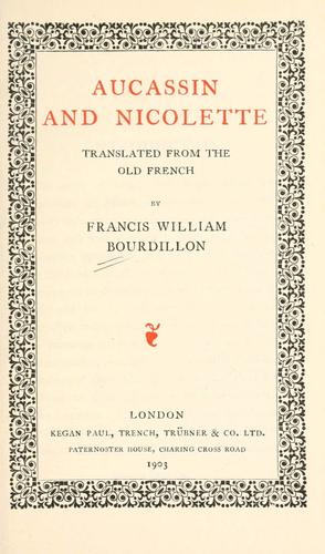 Aucassin and Nicolette.