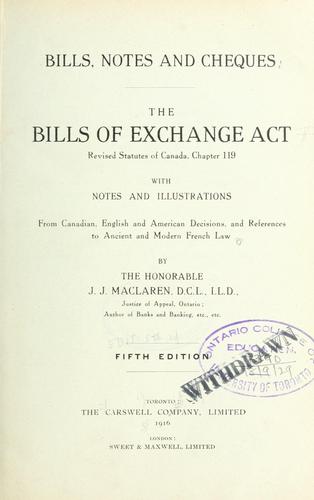 Bills, notes and cheques
