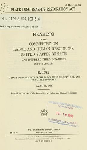 Black Lung Benefits Restoration Act