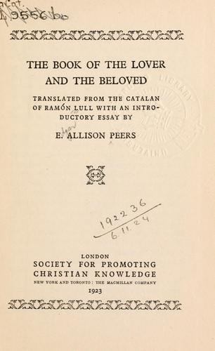 The book of the lover and the beloved