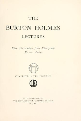 The Burton Holmes lectures