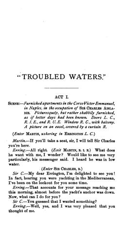 "Troubled Waters": An Original Comedy in Four Acts