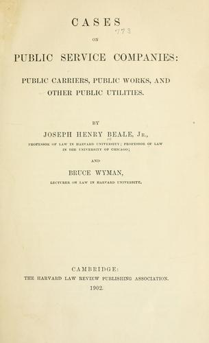 Cases on public service companies