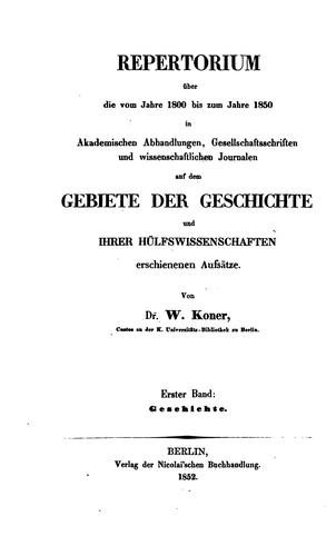 Repertorium über die vom Jahre 1800 bis zum Jahre 1850 in akademischen ...