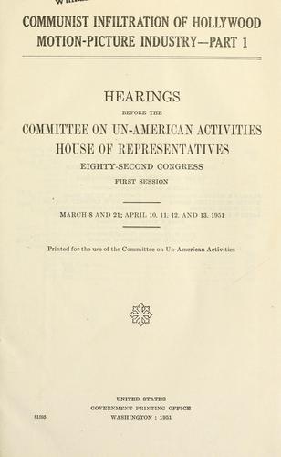 Communist infiltration of Hollywood motion-picture industry