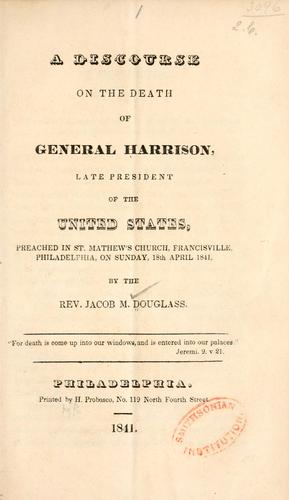 A discourse on the death of General Harrison