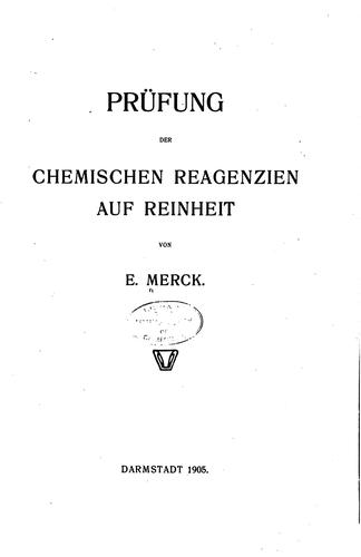 Prüfung der chemischen Reagenzien auf Reinheit