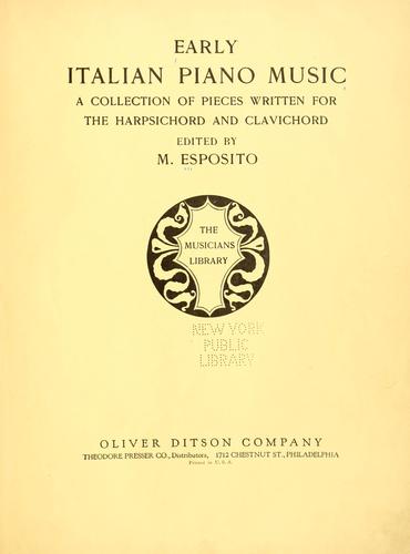 Early Italian piano music