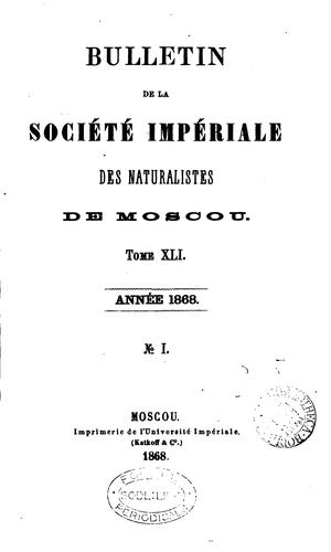 BULLETIN DE LA SOCIETE IMPERIALE