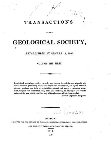 Transactions of the Geological Society of London