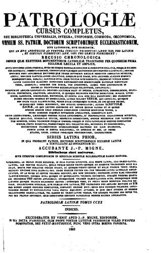 Indices, generales, simul et speciales, patrologiæ latinæ: alphabetice ...