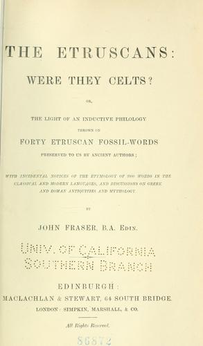 The Etruscans: were they Celts?
