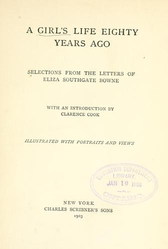 A girl's life eighty years ago