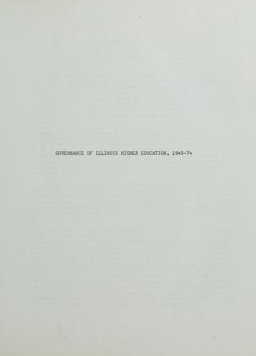 Governance of Illinois higher education, 1945-74