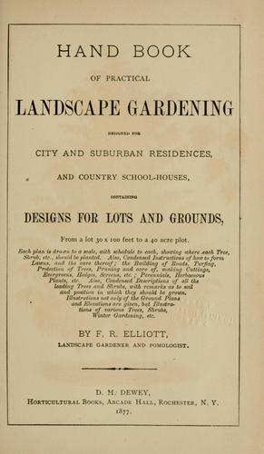 Hand book of practical landscape gardening