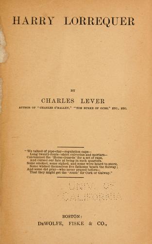 Harry Lorrequer.