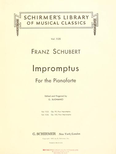 Impromptus for the pianoforte.