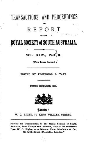 Transactions of the Royal Society of South Australia