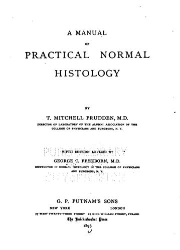 A Manual of Practical Normal Histology