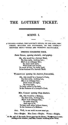 The Lottery Ticket and the Lawyer's Clerk: A Farce : First Performed at the Theatre Royal, Drury ...