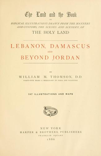 The Land and the Book