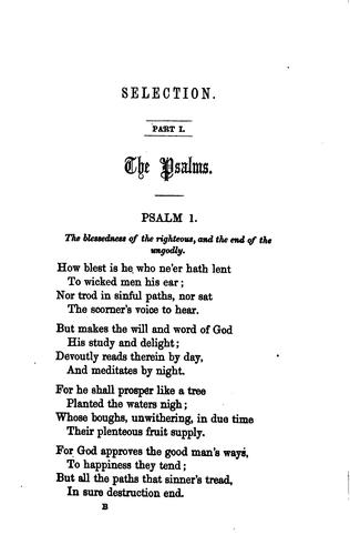 A selection of Psalms and hymns, for the use of ... the parish church, Bromsgrove [compiled by W ...