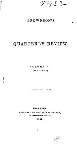 Brownson's Quarterly Review