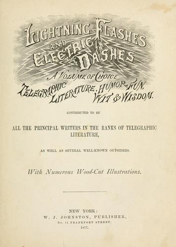 Lightning flashes and electric dashes