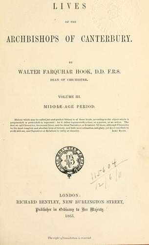 Lives of the Archbishops of Canterbury.
