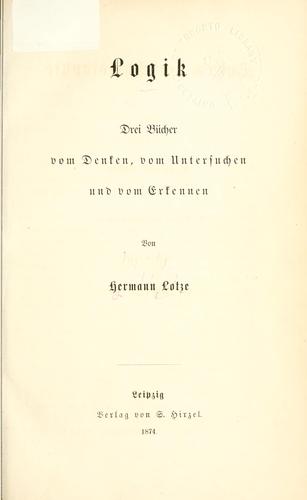 Logik, drei Bücher